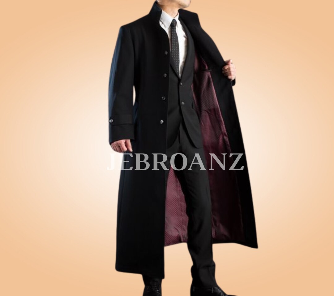 Jebroanz Mens Long Over Coat Long Jacket Steampunk Trench Coat for Men ...