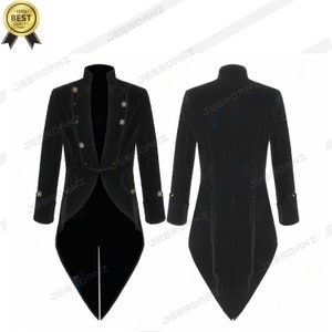 Men's VLADIMIR TUXEDO VELVET Jacket Tailcoat Gothic Steampunk Victorian ...