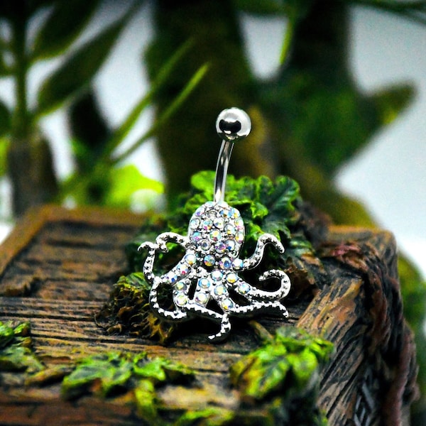 Octopus Belly Ring Etsy
