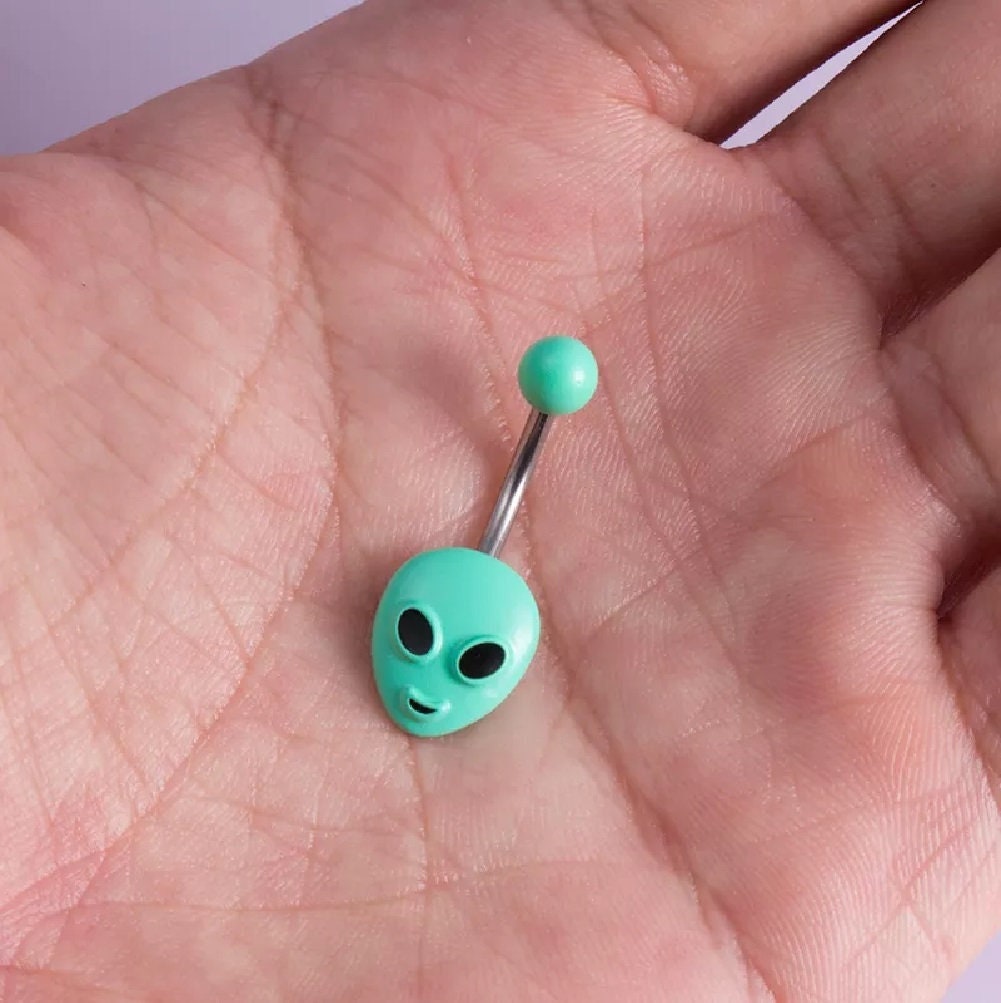 Alien belly hotsell button ring