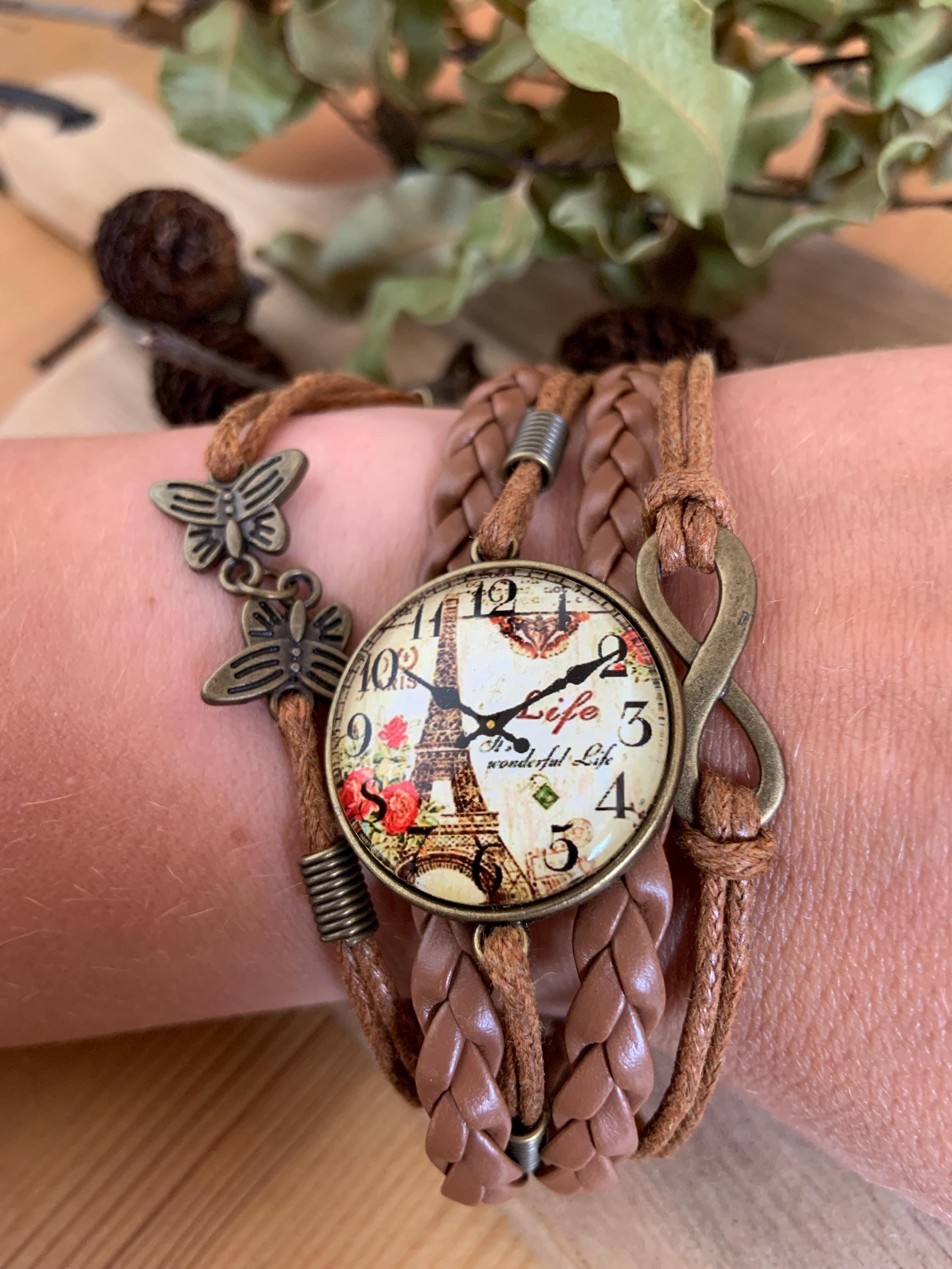 Damen Armbanduhr Armbanduhr Wickelarmband Damenuhr Wickelarmband