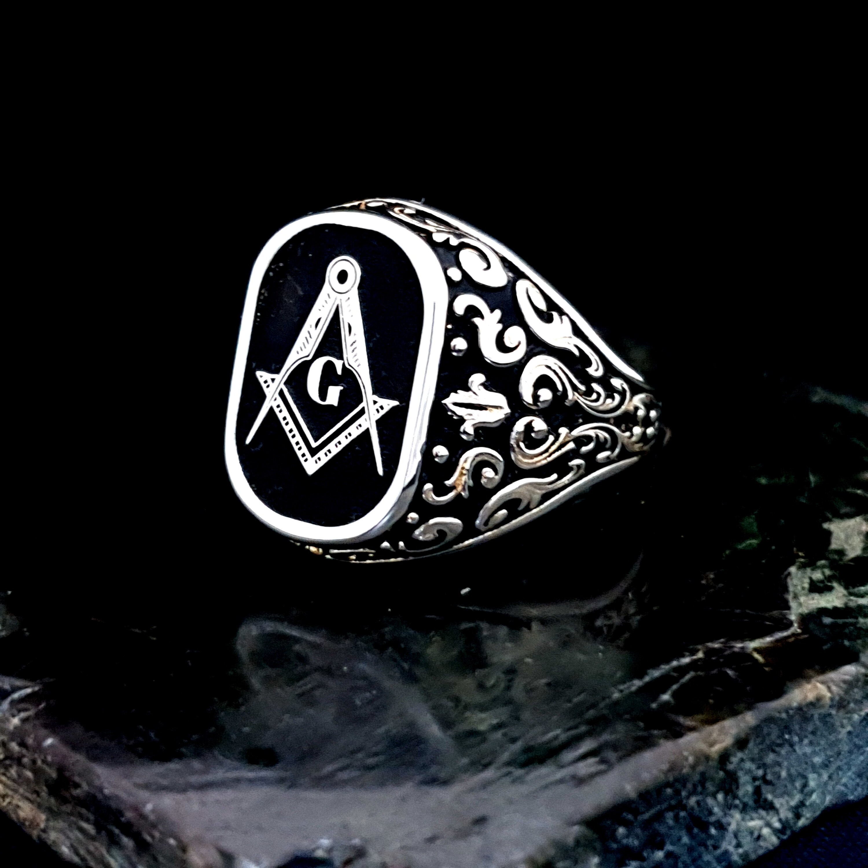 Custom Sterling Silver Masonic Ring: Personalized Freemason Jewelry - Etsy