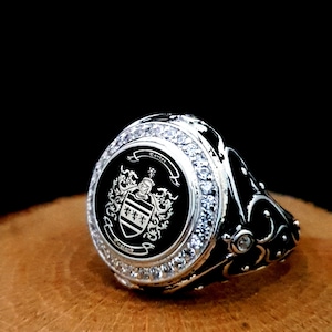 Family Crest Signet Ring, Coat of Arms Signet Ring, Family Crest Rings, Crest Ring, Family Rings, Custom Signet Ring, for you by  GoldArt