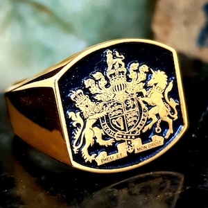 Coat of Arms Ring, Family Crest Rings, Custom Signet Ring, Crest Ring, Family Crest Signet Ring Christmas Gift