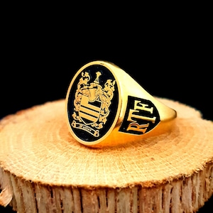 Benutzerdefinierte Siegelring, Familienwappen Ringe, Wappen Ring, Familienwappen Siegelring, Weihnachtsgeschenk