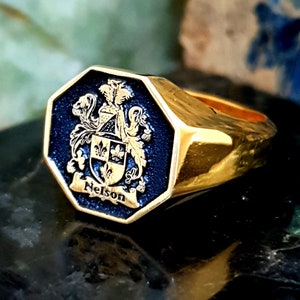 Family Crest Rings,Coat of Arms Ring, Custom Signet Ring, Crest Ring, Family Crest Signet Ring ,Christmas Gift