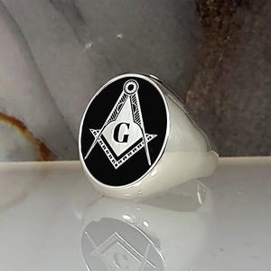 Sterling Silver Masonic Ring: Custom Freemason Jewelry