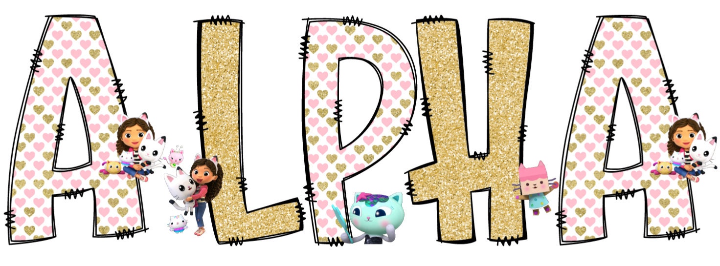 Gabby's Dollhouse ALPHA ALPHAS Alphabet Png Etsy Ireland