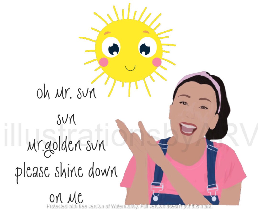 Ms. Rachel PNG Digital Download Mr. Sun Sun Mr. Golden Sun - Etsy