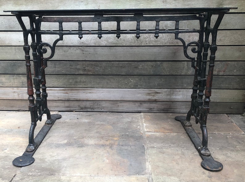 19th Century Cast Iron Trestle Table Legs Etsy India