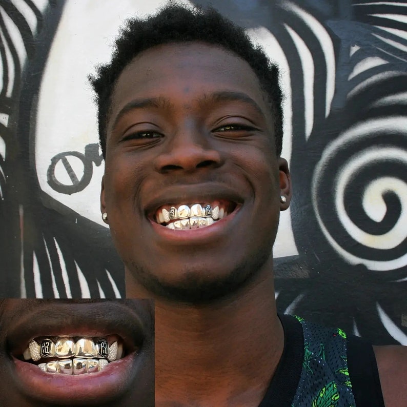 Custom Made Full Set Perm Cut Grillz Deep Cuts Permanent Etsy