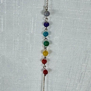 Vintage 2000 Chakra Dowsing Pendulum Obsidian Stone Reiki Healing In Box