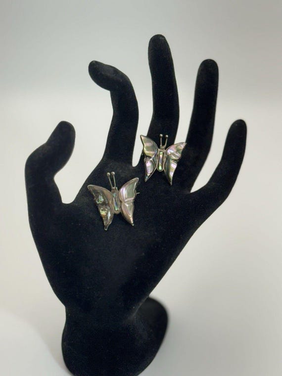 Pair of Vintage 1950/60s Brooch Pins EGC Cuernavaca Sterling Silver 925 Signed