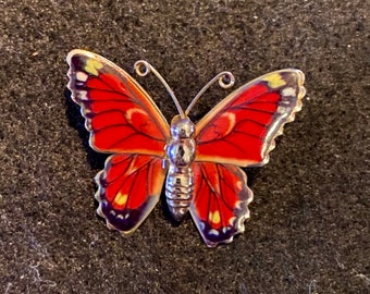 Vintage Monarch butterfly brooch