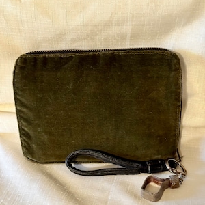 Vintage Grüne Samt-Clutch-Geldbörse