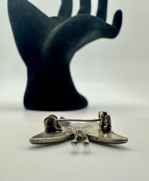 Pair of Vintage 1950/60s Brooch Pins EGC Cuernavaca Sterling Silver 925 Signed View 6