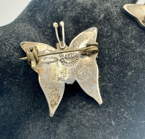 Pair of Vintage 1950/60s Brooch Pins EGC Cuernavaca Sterling Silver 925 Signed View 3