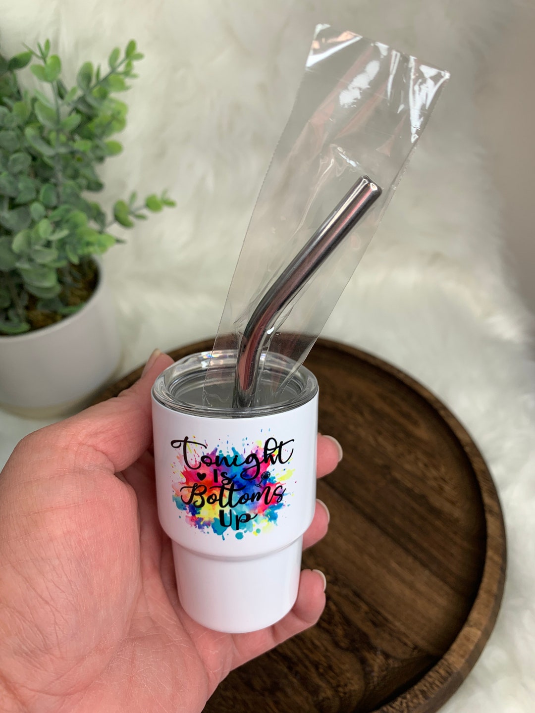 Bottoms up Shot Glass Tumbler, 3ounce Colorful Shot Glass Tumbler