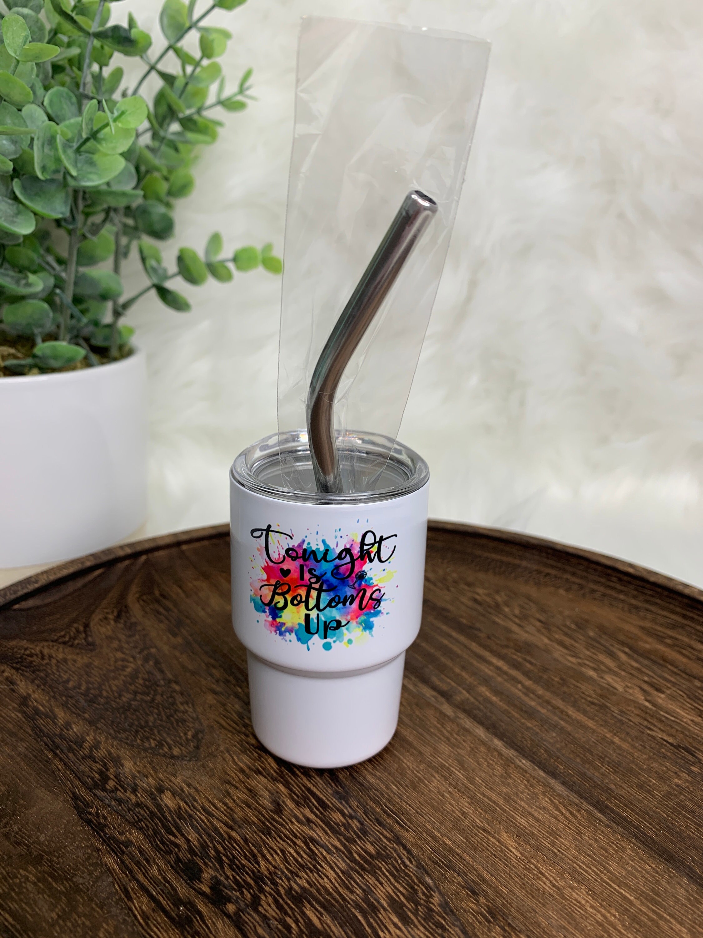 Bottoms up Shot Glass Tumbler 3ounce Colorful Shot Glass Etsy