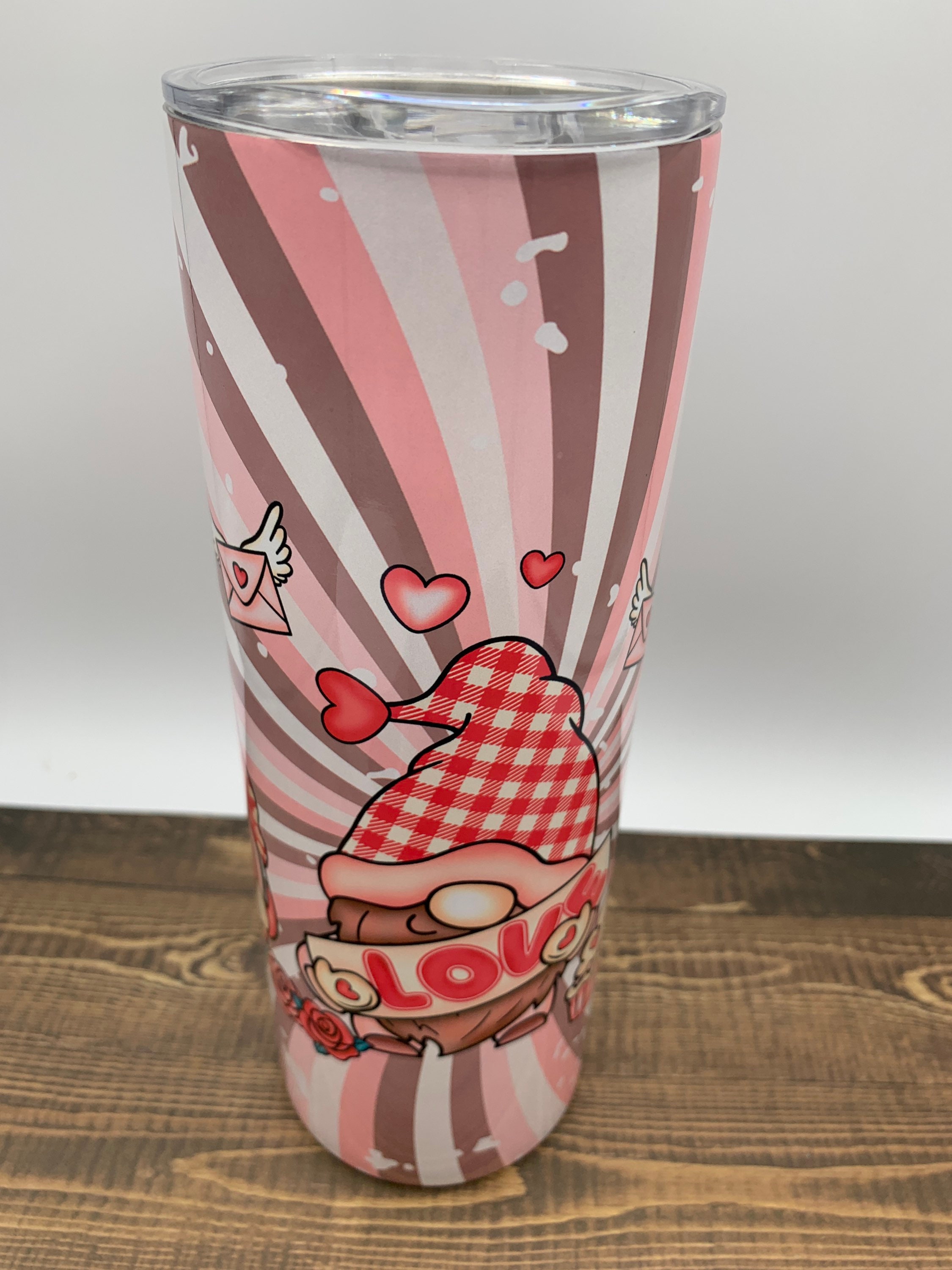 Valentine Gnome 20 ounce Tumbler – DIY Party Mom