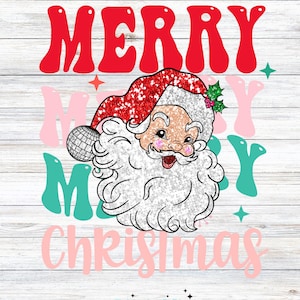 Feliz Natal Retro Sequin Santa Png, Faux Sequin Png, Natal PNG, Retro Christmas Shirt Png, Nostalgic Santa, Vintage Santa Claus Png