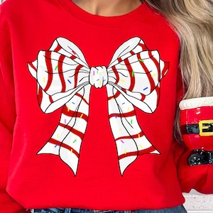 Cute Christmas Tree Cake Bow, Trendy Christmas Bow Png, Christmas Cake Png, Coquette Tree Cake, Christmas Sublimation, Coquette Christmas
