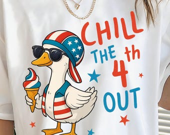 Patriotic Duck PNG: Chill 4th of July Design (Digital Download)