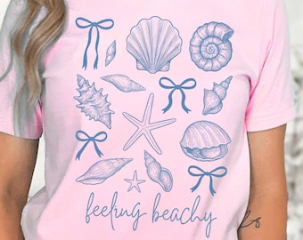 Coastal Seashells PNG: Beachy Coquette Design (Digital Download)