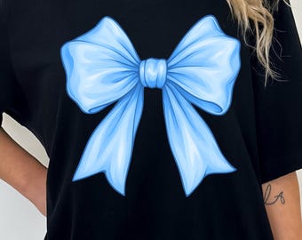 Blue Coquette Bow PNG: girly sublimatieontwerp (digitale download)