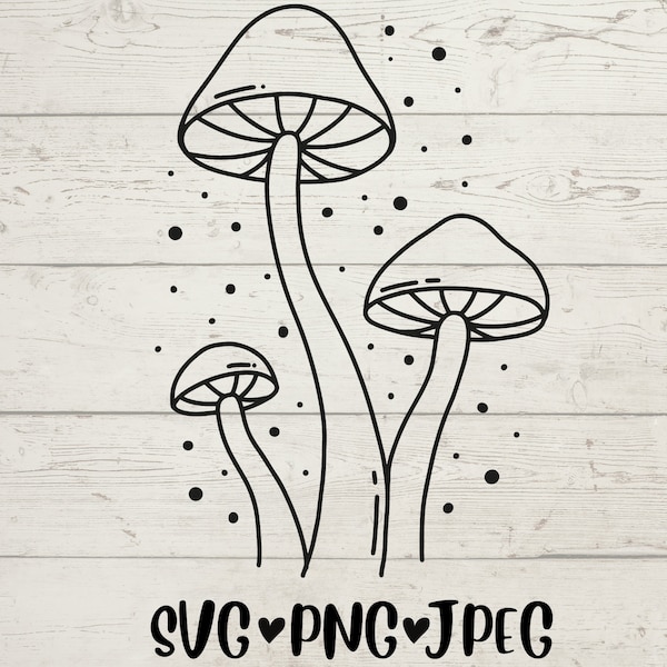 Magical Mushrooms Svg | Mushrooms Png | Mushrooms | Mystical Svg | Celestial Svg | Magic Svg | Hippie Png | Hippie Svg | Mushrooms Clipart