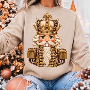 Leopard Nutcracker Png, Christmas Nutcracker Design, Trendy Holiday Shirt Digital Download, DTF Download