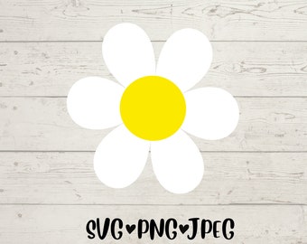 Retro Daisy SVG: Floral Clipart for Spring (Digital Download)