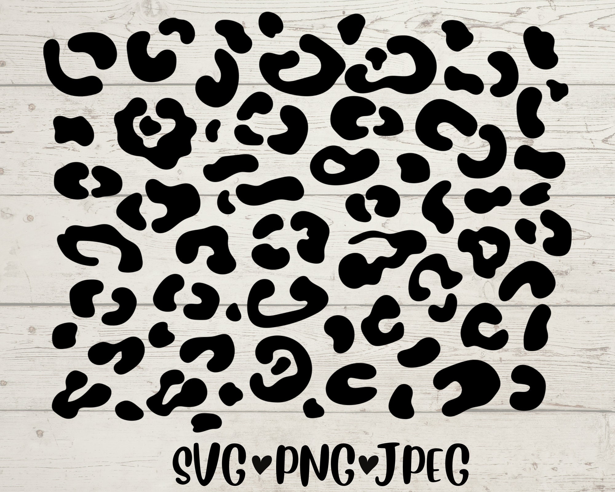 Leopard Print Svg and Png Leopard Print Clip Art Cheetah Print Wrap