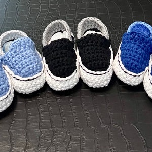 Vans Crocheted Baby Shoes Etsy