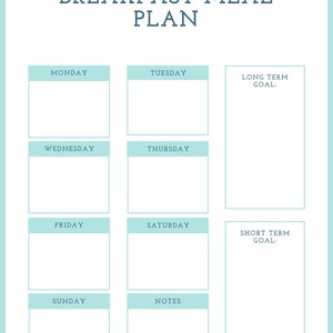 Breakfast Meal Plan