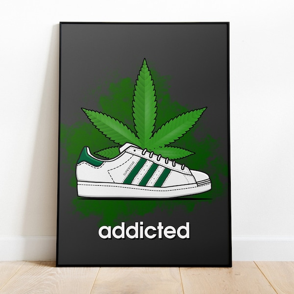 Adidas custom wall art poster print | Wall Decor | Digital Download | Hypebeast Decor | Gift For Boyfriend