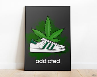 Adidas custom wall art poster print | Wall Decor | Digital Download | Hypebeast Decor | Gift For Boyfriend