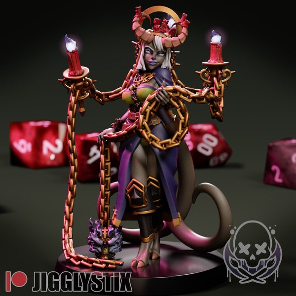 Demon Nun 4 Statue STL File, 3D Digital Printing STL File for 3D Printers, Game Characters, Figures, Diorama 3D Model