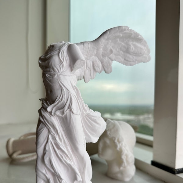 Nike Von Samothrake, geflügelte Nike der Göttin Samothrake, 3D-Kunst, antike griechische Statue, Geschenk für Mythologie-Liebhaber