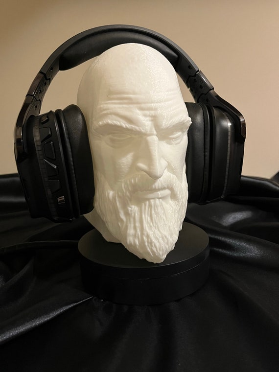 God of War Kratos, Kratos Headphone Head, 3D Printed Headphone Stand Bust,  Headset Holder, Video Game Gift, Tech Accessories, Flash Sale 