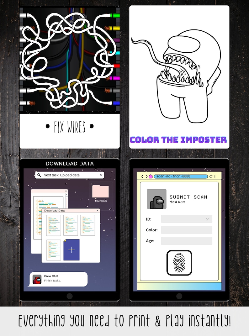 Instant Download Among Us Real Life Party Game Fun Activity for Kids ...