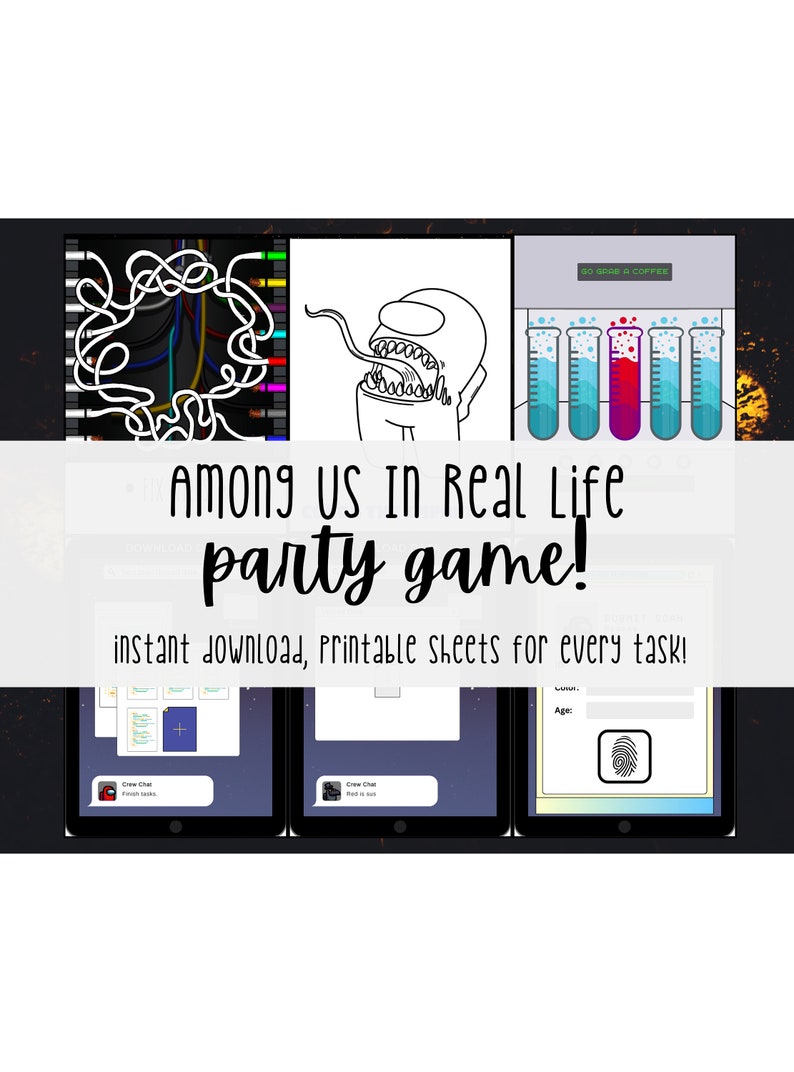 Instant Download Among Us Real Life Party Game Fun Activity for Kids ...