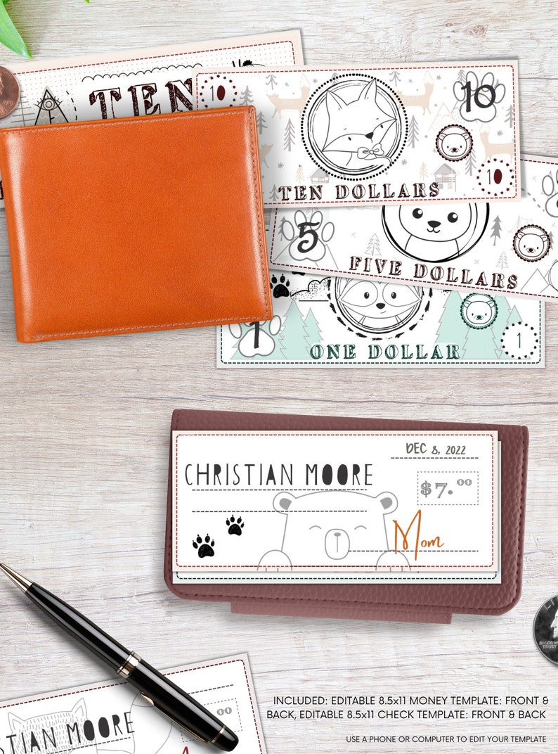 Play Money Printable Play Money Template for Kids Play Money - Etsy