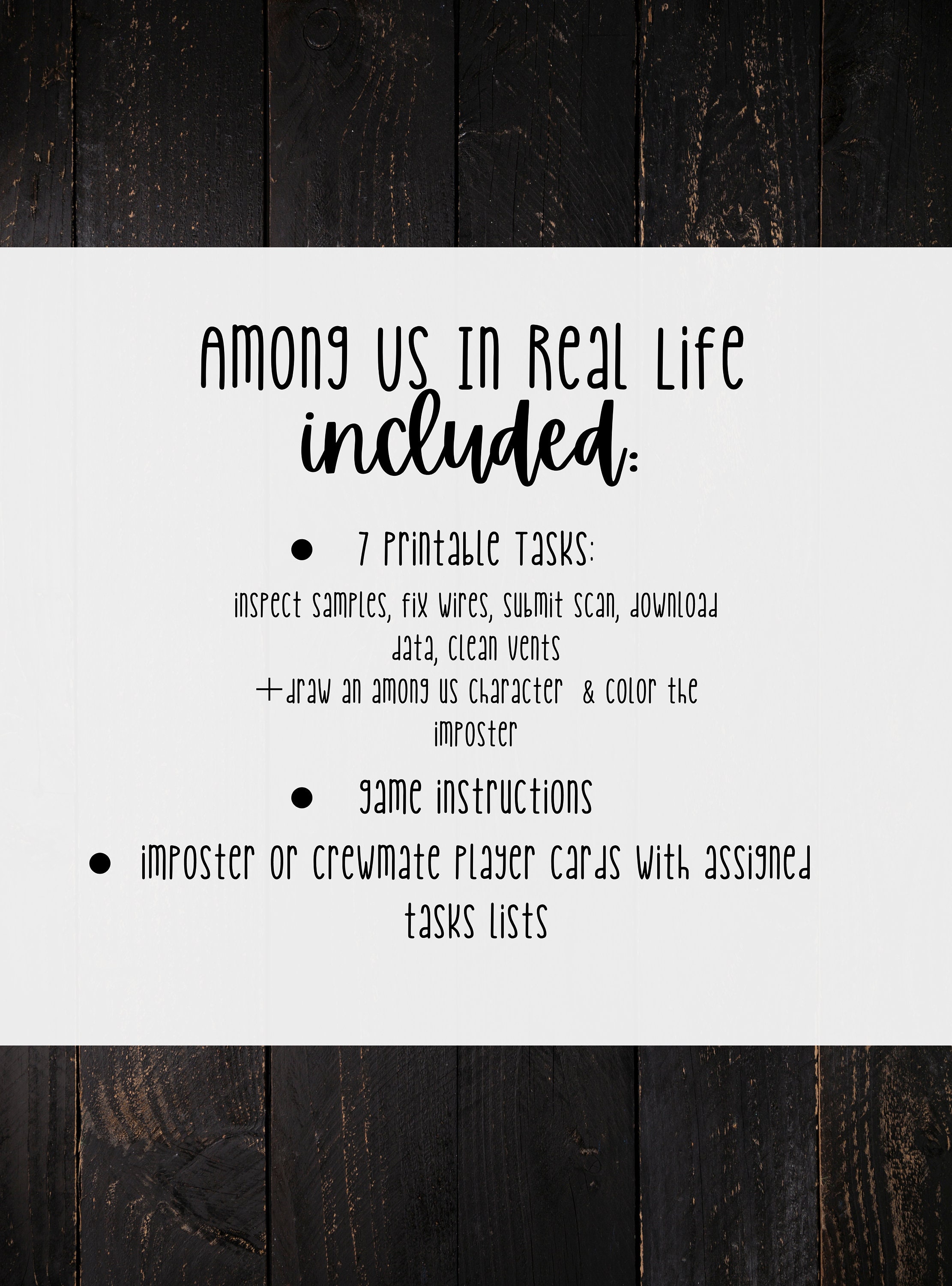 Instant Download Among Us Real Life Party Game Fun Activity for Kids ...