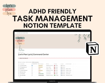 ADHD Digital Planner Notion Template, 2023 Life Planning Notion Dashboard for Neurodivergents, Task Management System, Habit Tracker