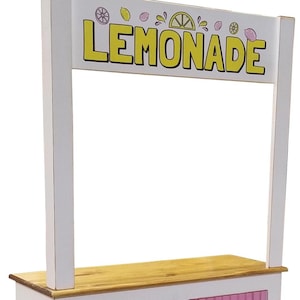 Solid Wood Lemonade Stand, Super Cute Lemonade Stand, Pink & White