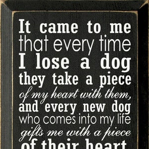 Dog Bereavement Solid Vertical Wood Sign, In Memory of Dog, Losing a Dog Gift,