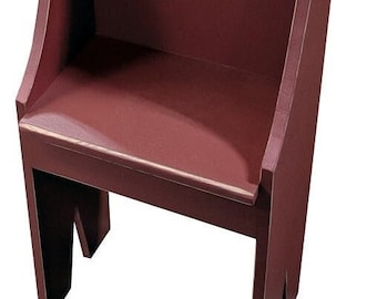 Solid Pine Primitive Chair, High back Wood Chair, Decorative Chair, Farmhouse Chair, Shaker Style Chair, Porch Décor