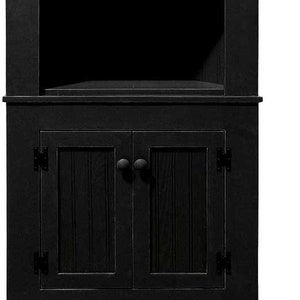 Solid Wood Corner Hutch, Solid Wood Corner Cabinet, Corner Hutch, Kitchen Corner Cabinet, Country Corner Cabinet, Farmhouse Corner Cupboard