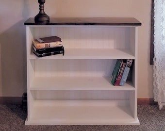 Three Shelf Bookcase, Solid Wood Bookcase, Hall Bookcase, Low Bookcase, Small Bookcase, Small Bookshelf, Book Case, Book Shelf
